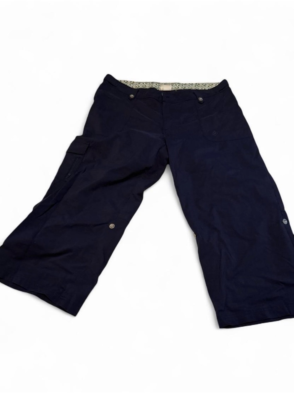 Magellan Outdoors Navy Blue Capris Wide Leg Cargo Pants